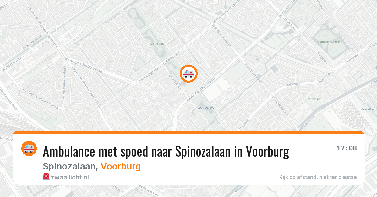 Ambulance met spoed naar Spinozalaan in Voorburg — 27 apr 2026
