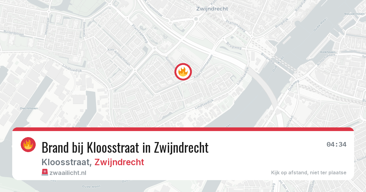 Brand bij Kloosstraat in Zwijndrecht — 14 jun 2026