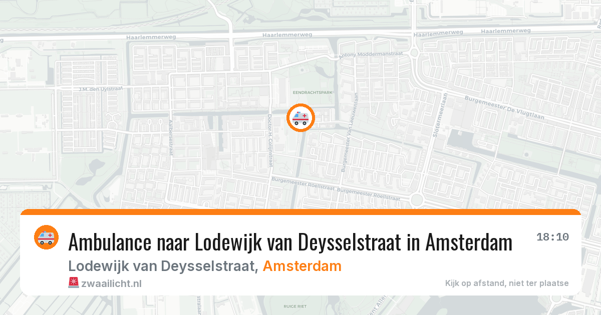 Ambulance naar Lodewijk van Deysselstraat in Amsterdam — 8 mrt 2026