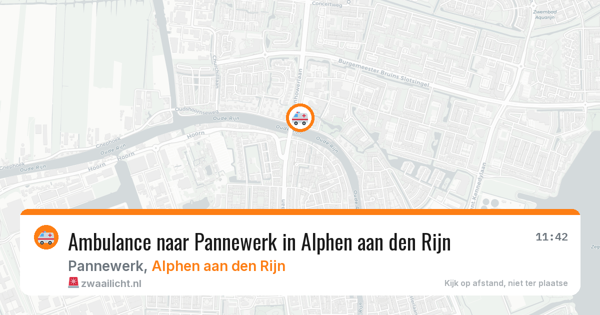 Ambulance naar Pannewerk in Alphen aan den Rijn — 12 jul 2026