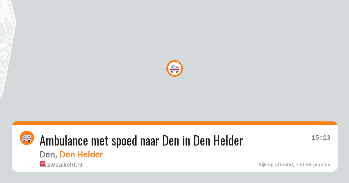 Ambulance met spoed naar Den in Den Helder — 22 jun 2026