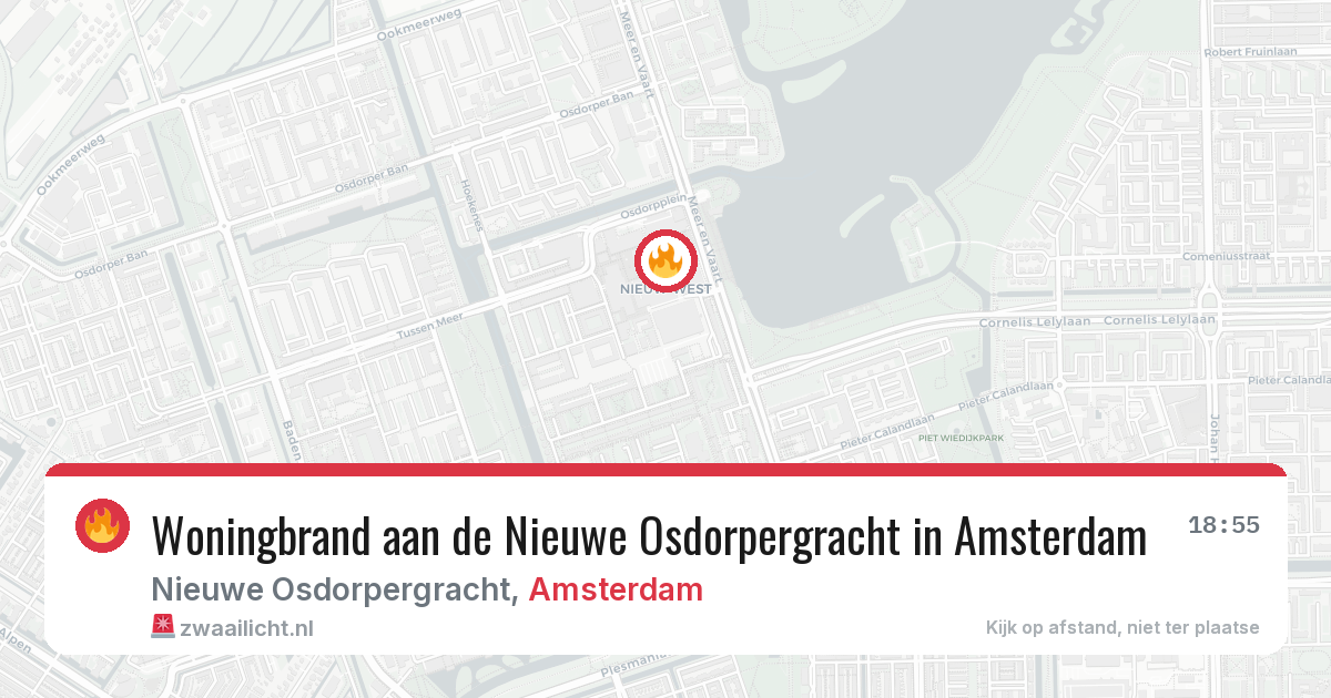 Woningbrand aan de Nieuwe Osdorpergracht in Amsterdam — 23 mei 2026