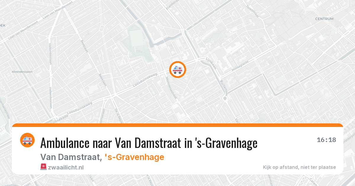 Ambulance naar Van Damstraat in 's-Gravenhage — 17 jun 2026