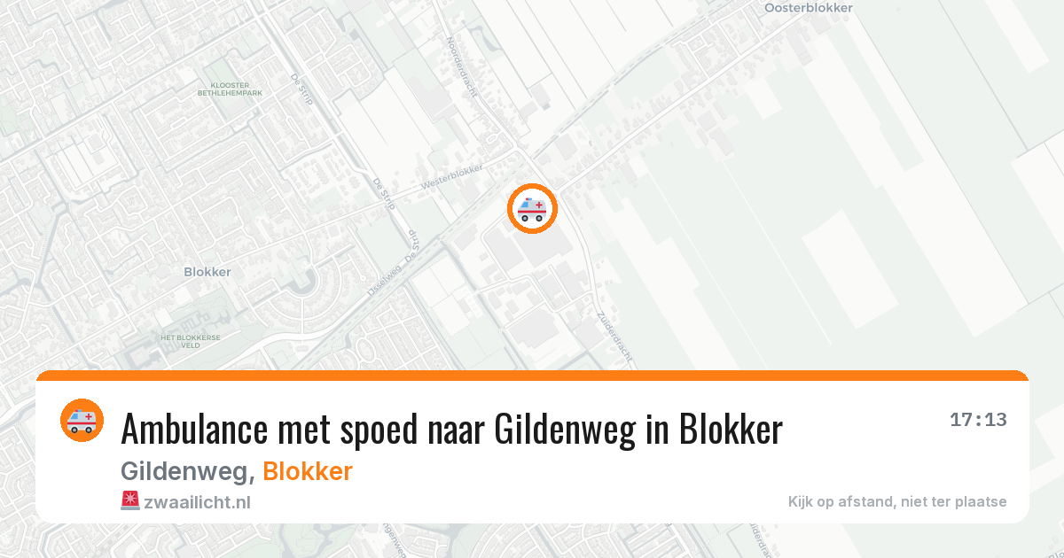 Ambulance met spoed naar Gildenweg in Blokker — 2 apr 2026