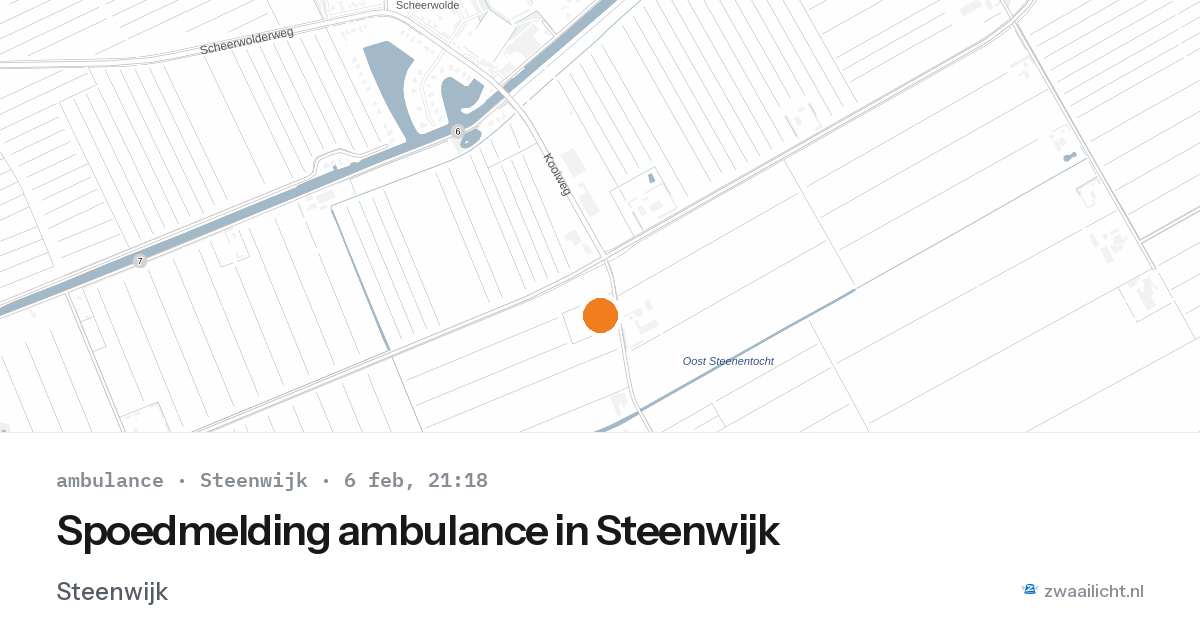 Spoedmelding ambulance in Steenwijk — 6 feb 2026