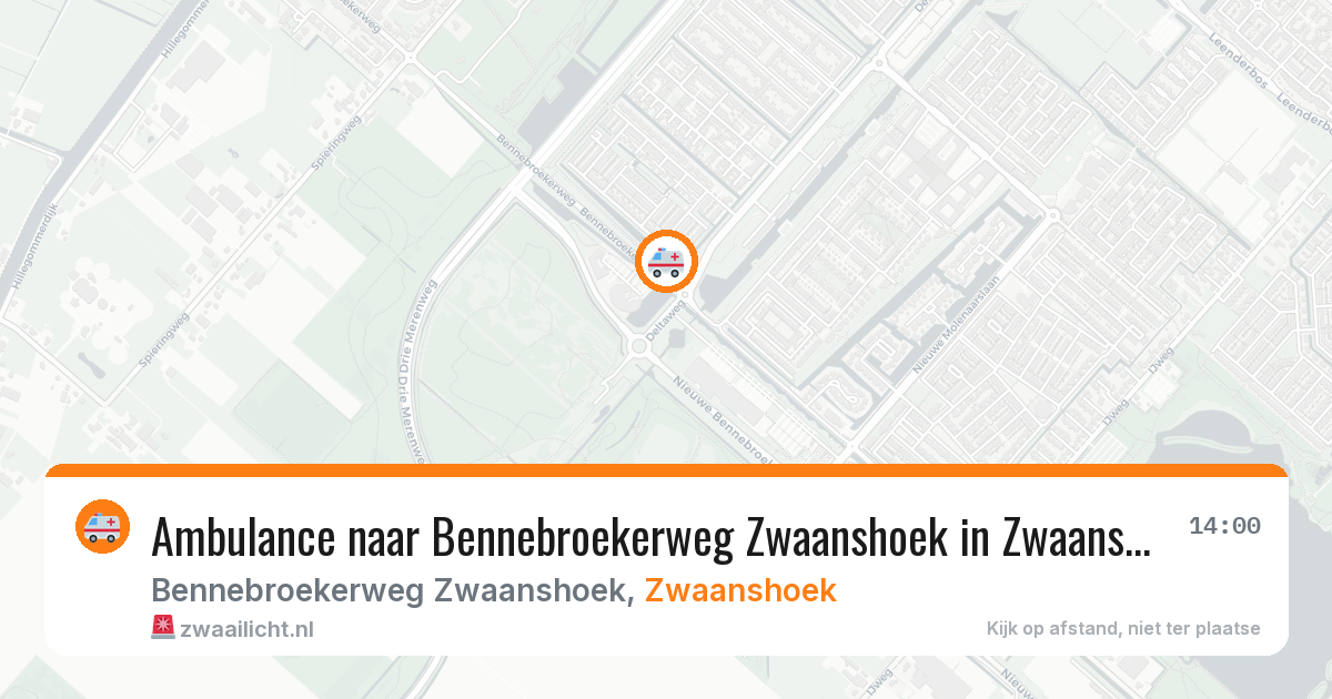 Ambulance naar Bennebroekerweg Zwaanshoek in Zwaanshoek — 13 jun 2026