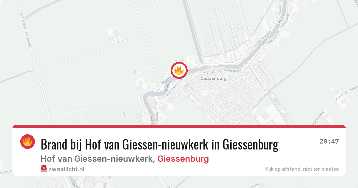 Brand bij Hof van Giessen-nieuwkerk in Giessenburg — 22 mei 2026