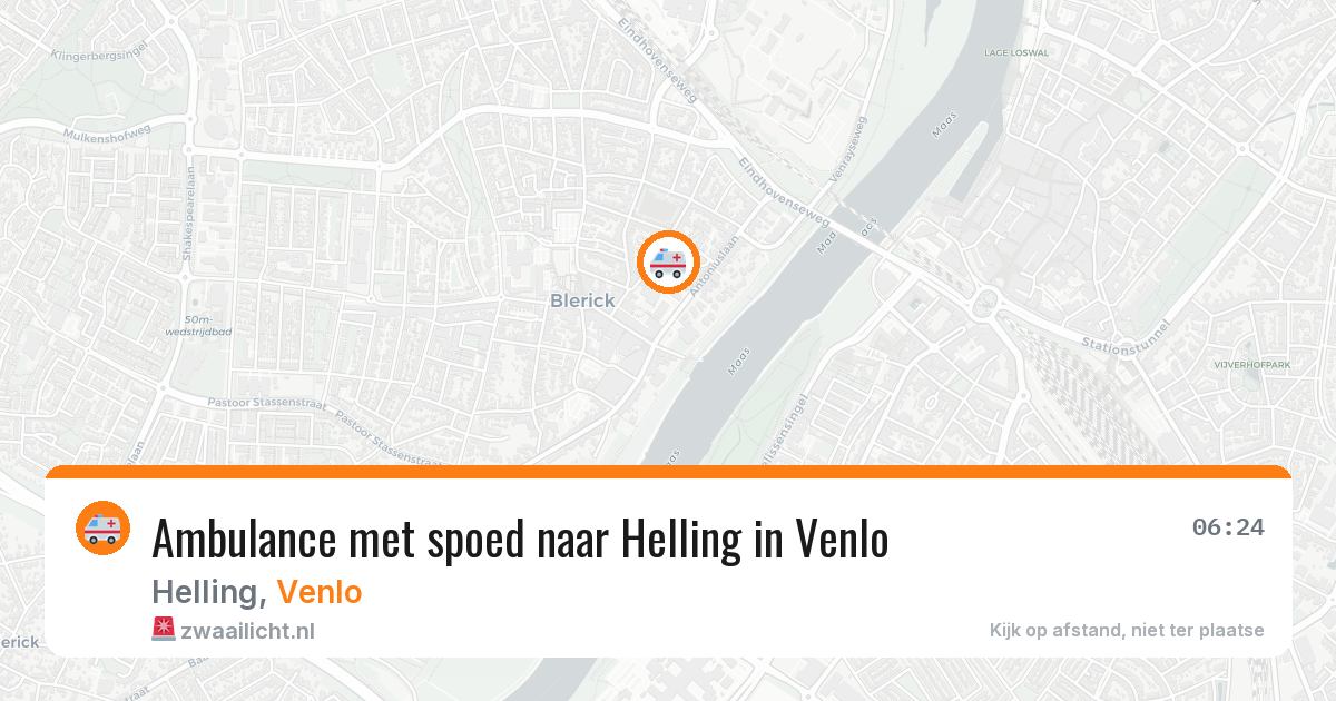 Ambulance met spoed naar Helling in Venlo — 26 jun 2026