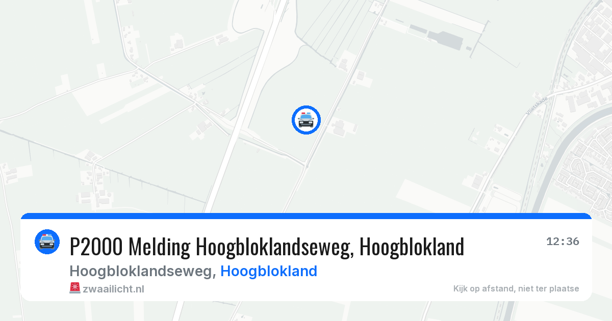 P2000 Melding Hoogbloklandseweg, Hoogblokland — 26 jun 2026