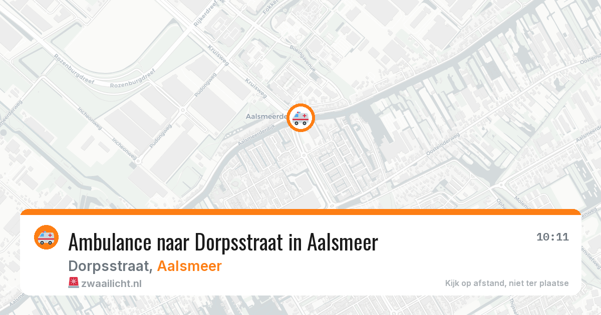 Ambulance naar Dorpsstraat in Aalsmeer — 14 jul 2026