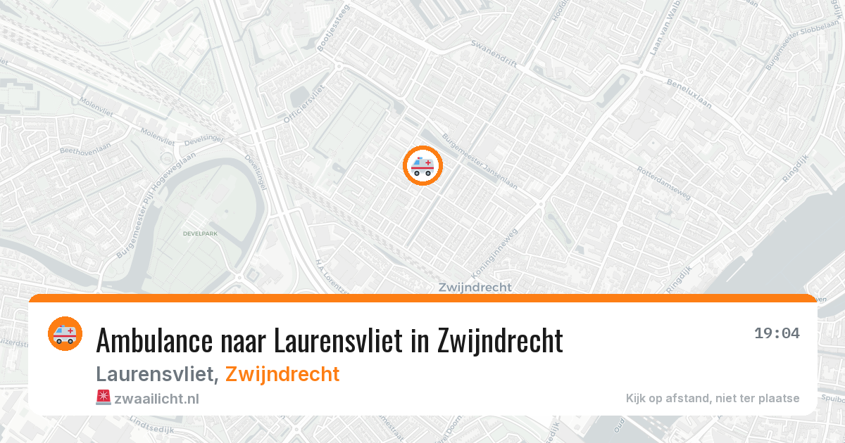 Ambulance naar Laurensvliet in Zwijndrecht — 26 mrt 2026
