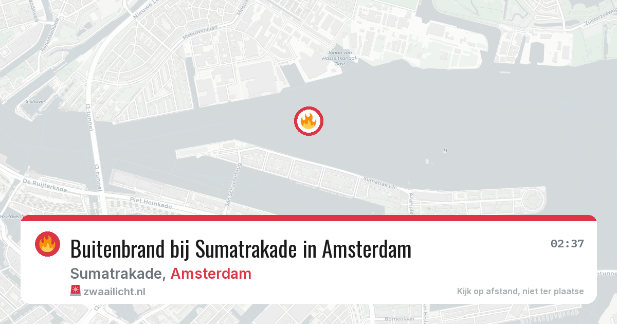 Buitenbrand bij Sumatrakade in Amsterdam — 14 aug 2026