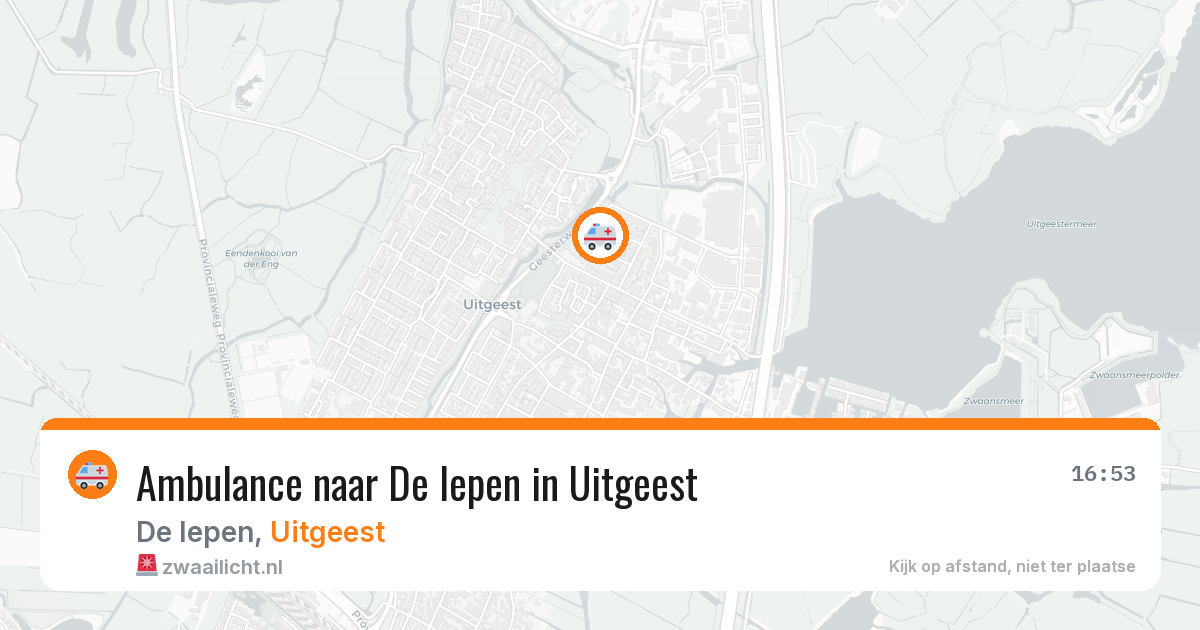 Ambulance naar De Iepen in Uitgeest — 26 jun 2026