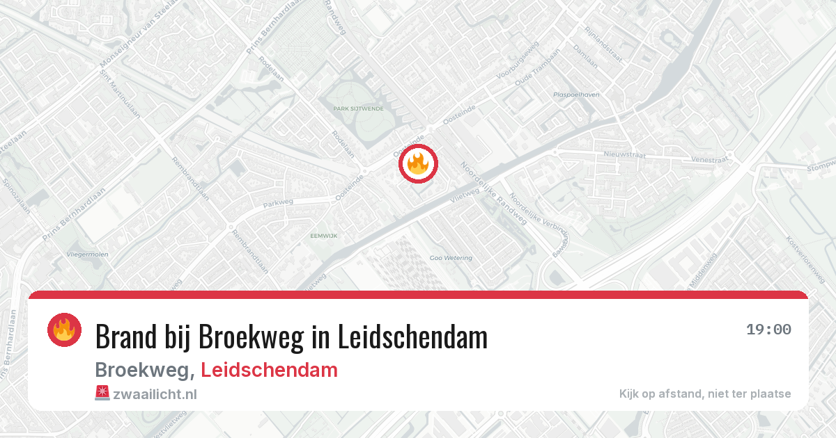 Brand bij Broekweg in Leidschendam — 24 jun 2026