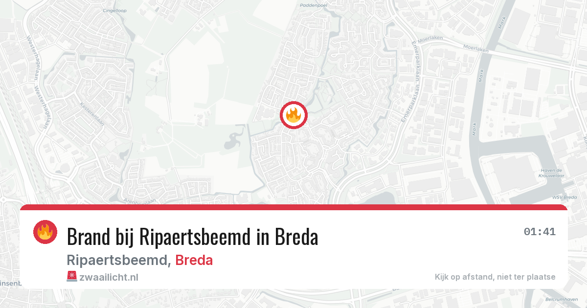 Brand bij Ripaertsbeemd in Breda — 8 aug 2026