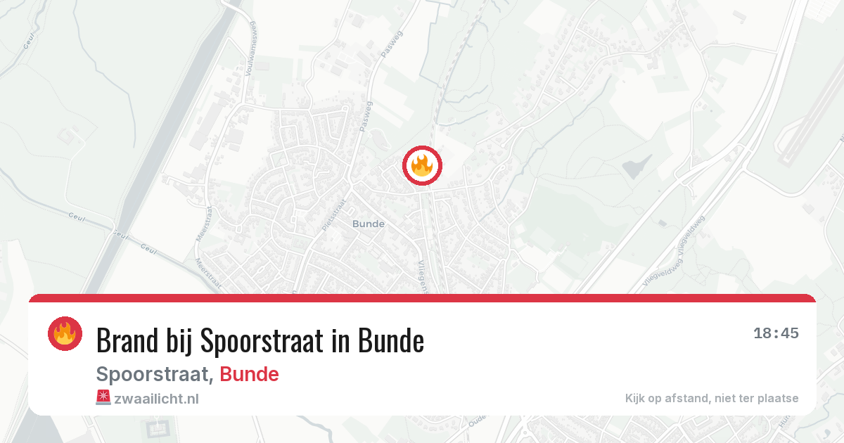 Brand bij Spoorstraat in Bunde — 26 jun 2026