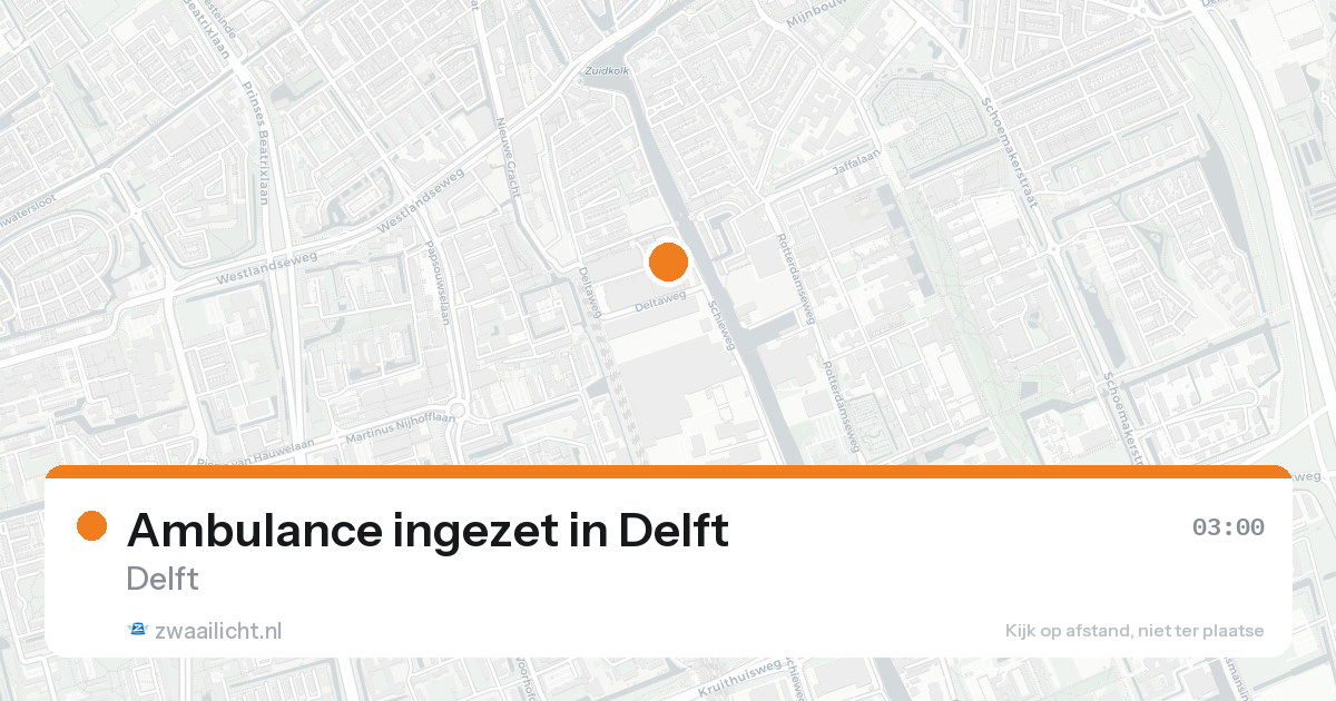Ambulance ingezet in Delft — 18 aug 2026