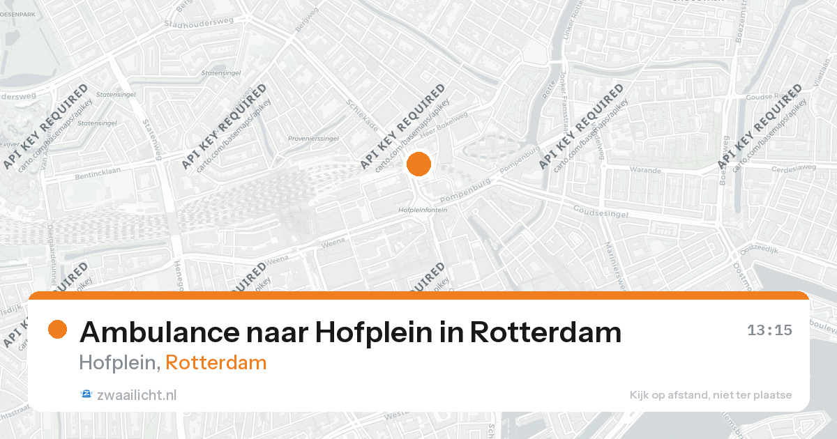 Ambulance naar Hofplein in Rotterdam — 26 aug 2026