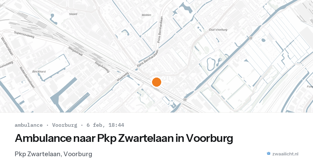 Ambulance naar Pkp Zwartelaan in Voorburg — 6 feb 2026