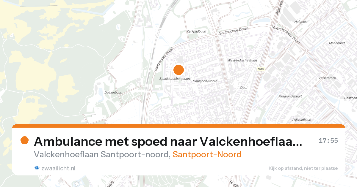 Ambulance met spoed naar Valckenhoeflaan Santpoort-noord in Santpoort-Noord — 21 aug 2026