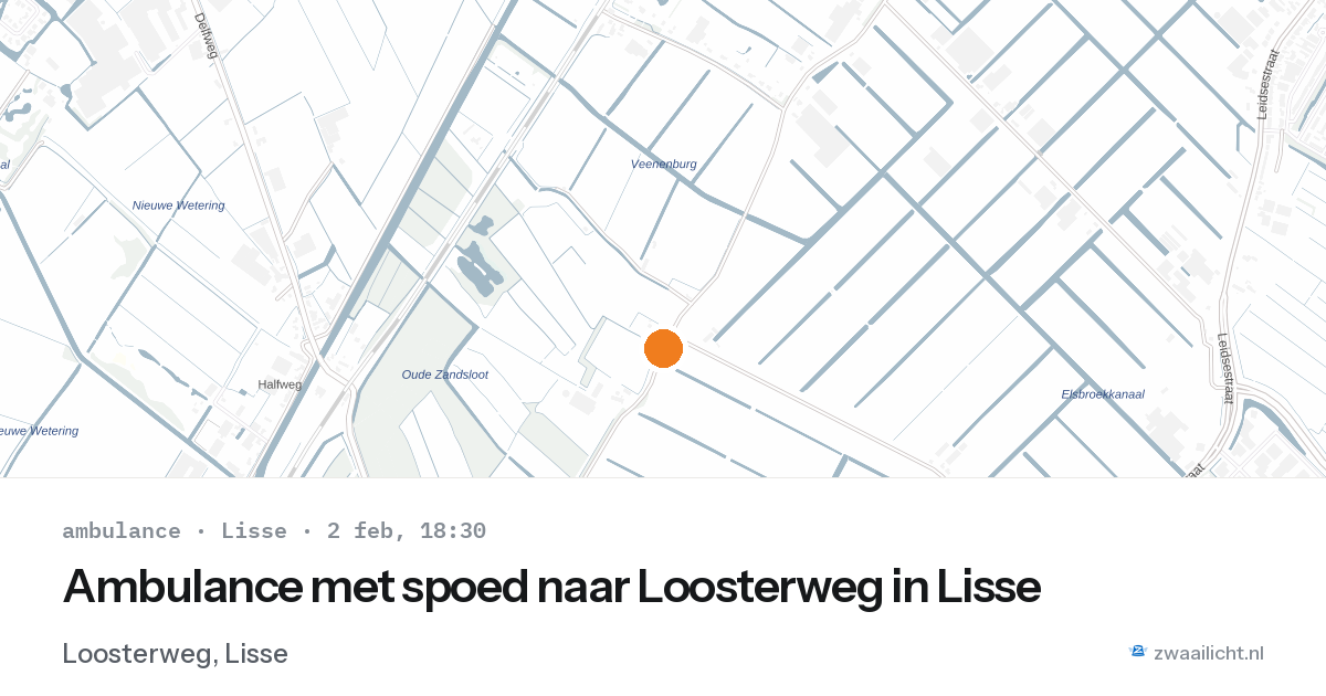 Ambulance met spoed naar Loosterweg in Lisse — 2 feb 2026