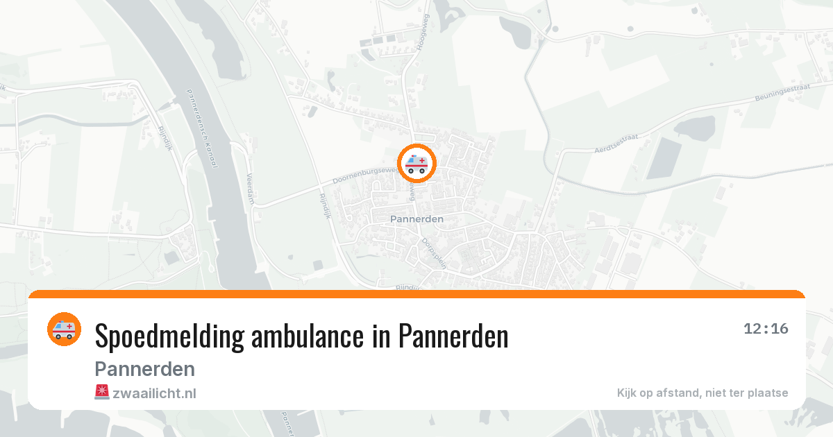 Spoedmelding ambulance in Pannerden — 7 jul 2026