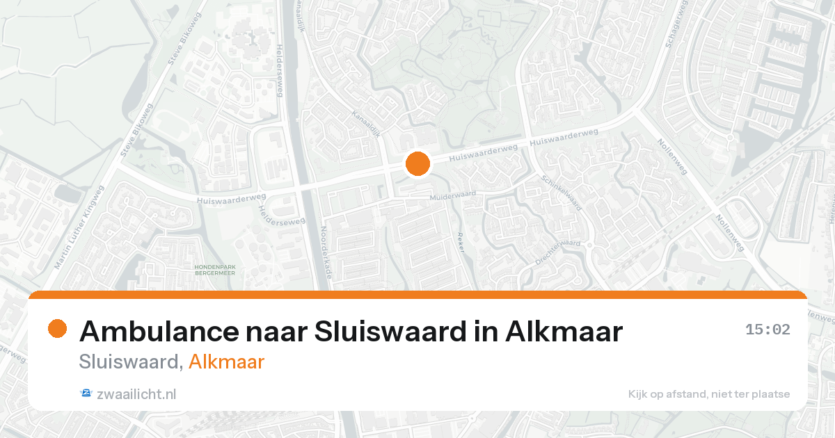 Ambulance naar Sluiswaard in Alkmaar — 15 aug 2026