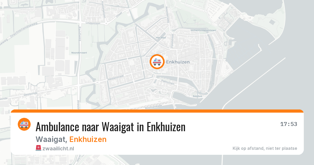 Ambulance naar Waaigat in Enkhuizen — 26 mrt 2026