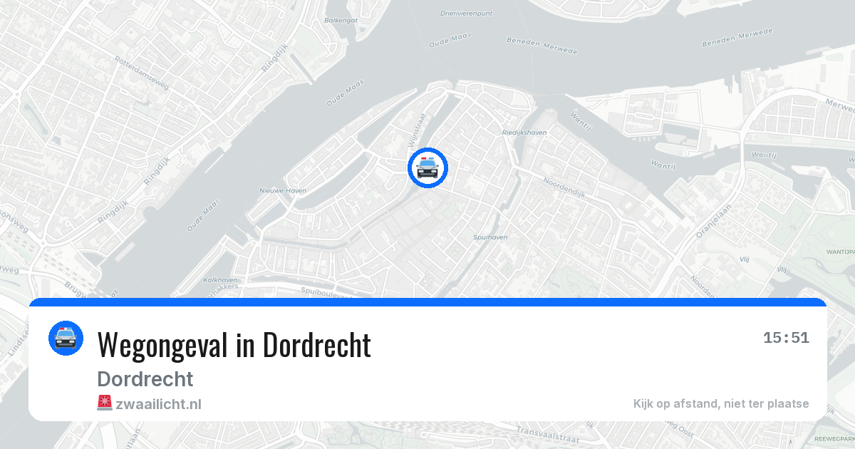 Wegongeval in Dordrecht — 5 jul 2026