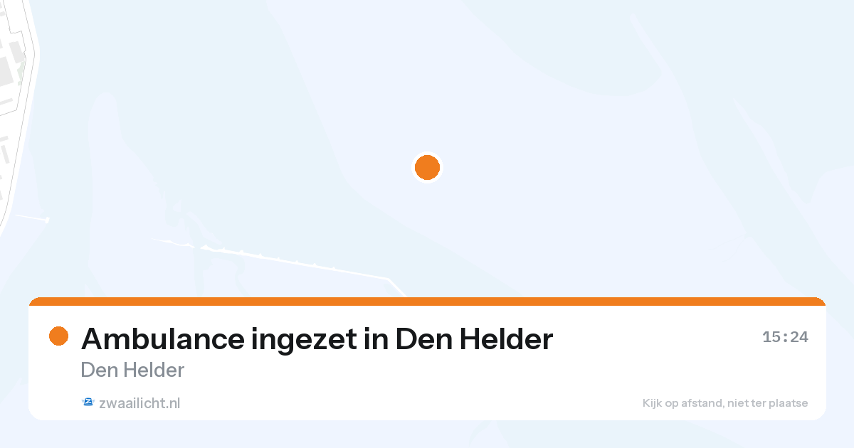 Ambulance ingezet in Den Helder — 13 jun 2026