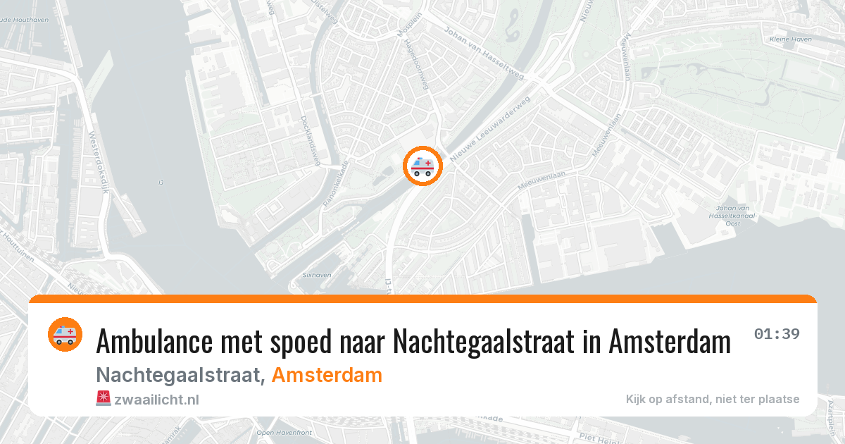 Ambulance met spoed naar Nachtegaalstraat in Amsterdam — 3 jul 2026