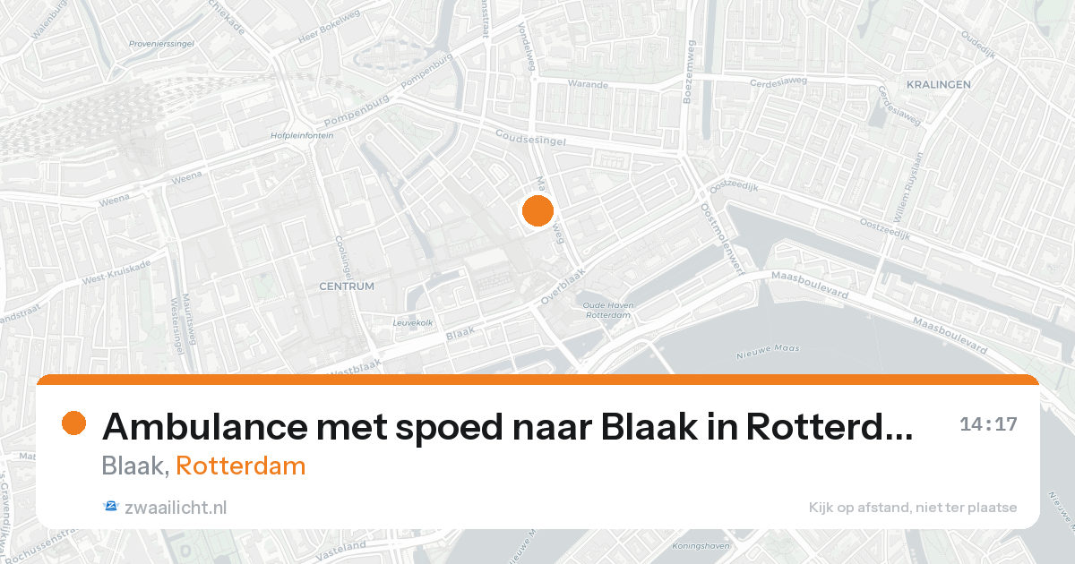 Ambulance met spoed naar Blaak in Rotterdam — 29 mei 2026