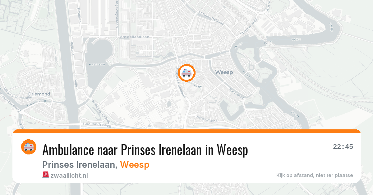 Ambulance naar Prinses Irenelaan in Weesp — 28 jul 2026