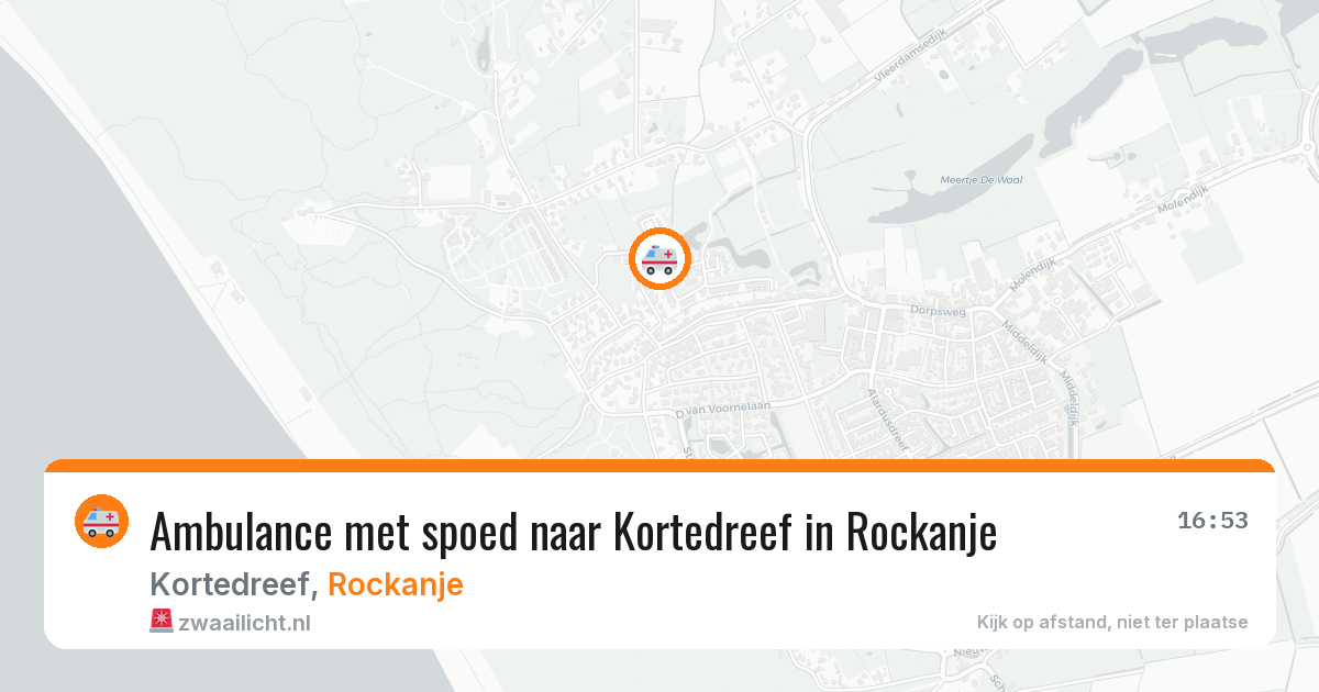 Ambulance met spoed naar Kortedreef in Rockanje — 30 mei 2026
