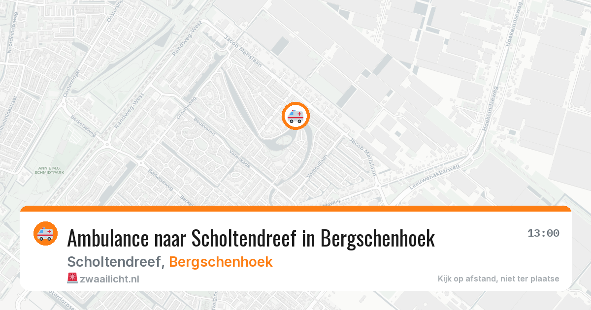 Ambulance naar Scholtendreef in Bergschenhoek — 28 mei 2026