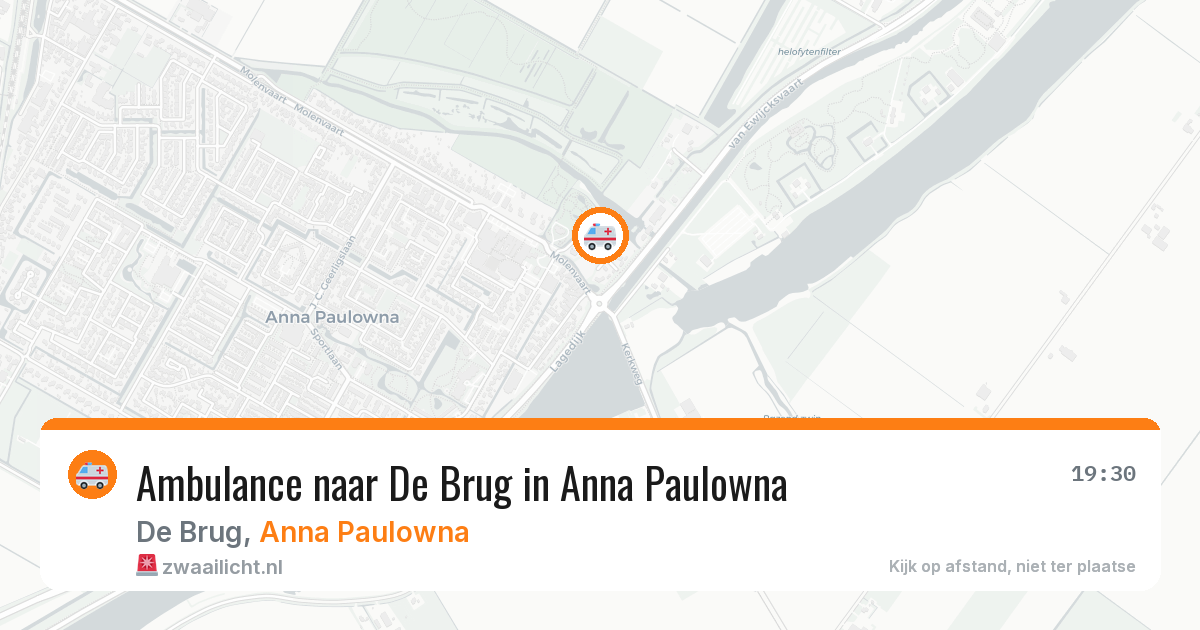 Ambulance naar De Brug in Anna Paulowna — 12 aug 2026