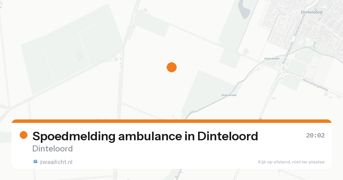 Spoedmelding ambulance in Dinteloord — 18 aug 2026
