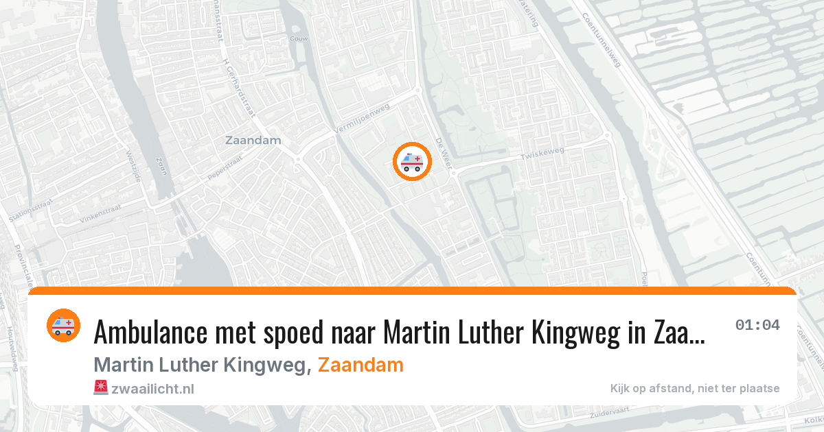 Ambulance met spoed naar Martin Luther Kingweg in Zaandam — 13 aug 2026