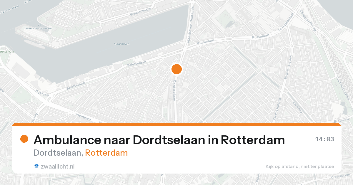 Ambulance naar Dordtselaan in Rotterdam — 25 aug 2026