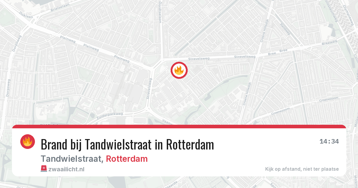 Brand bij Tandwielstraat in Rotterdam — 6 apr 2026