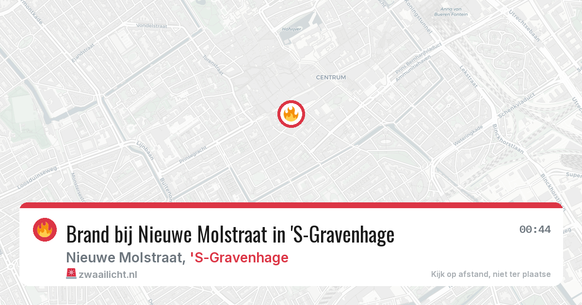 Brand bij Nieuwe Molstraat in 'S-Gravenhage — 18 jun 2026