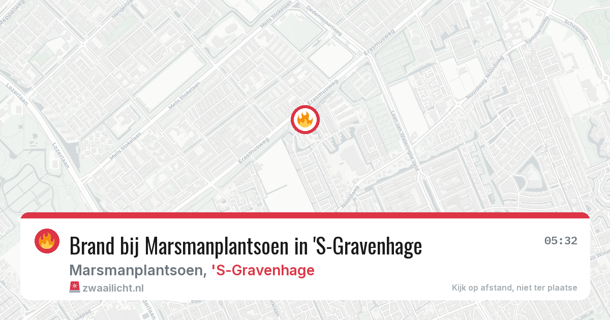 Brand bij Marsmanplantsoen in 'S-Gravenhage — 18 feb 2026