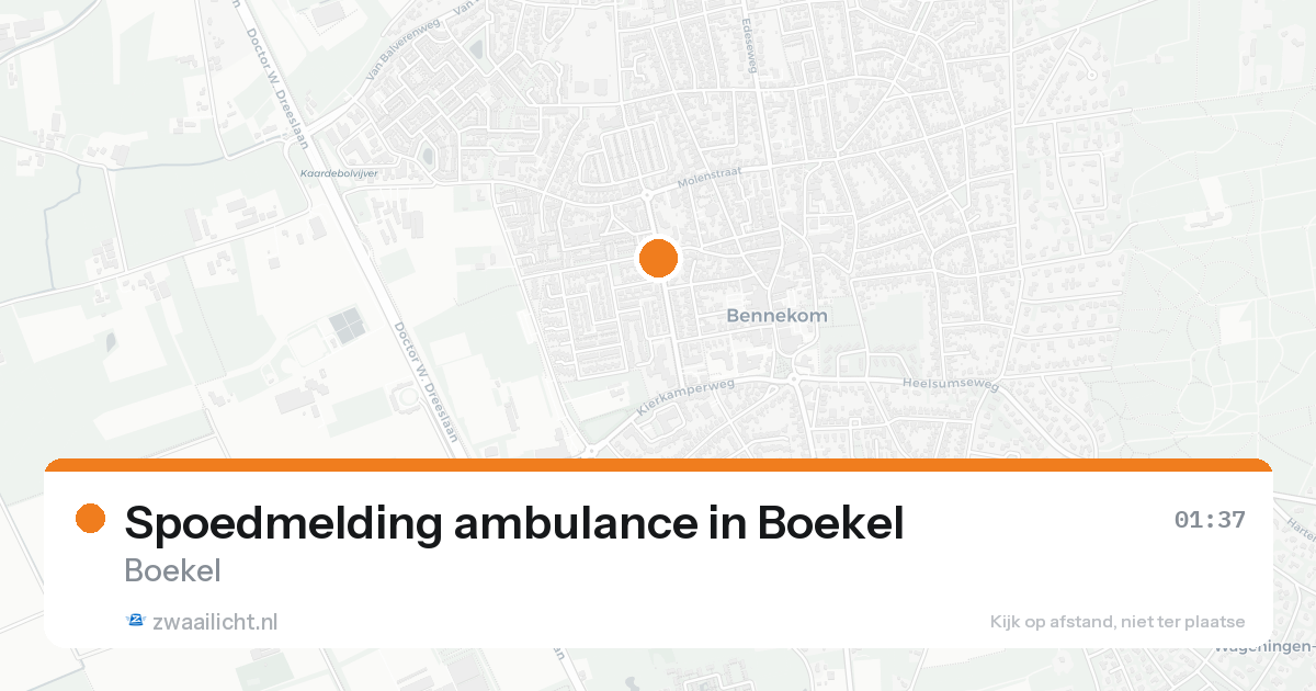 Spoedmelding ambulance in Boekel — 8 feb 2026