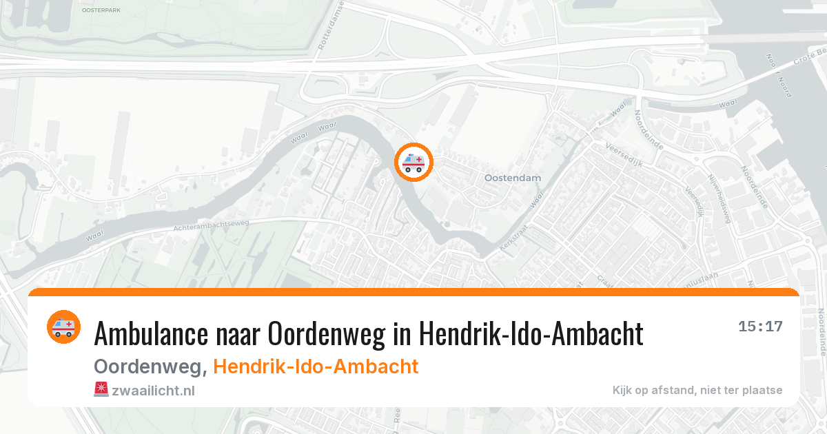 Ambulance naar Oordenweg in Hendrik-Ido-Ambacht — 9 aug 2026
