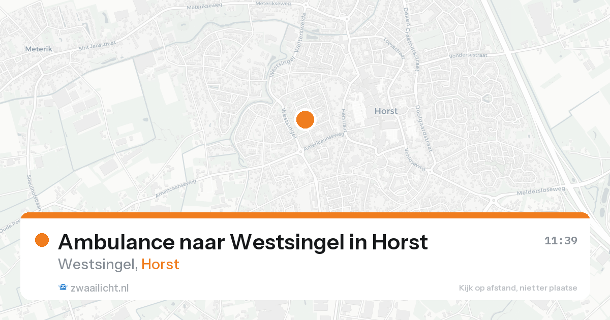Ambulance naar Westsingel in Horst — 24 aug 2026