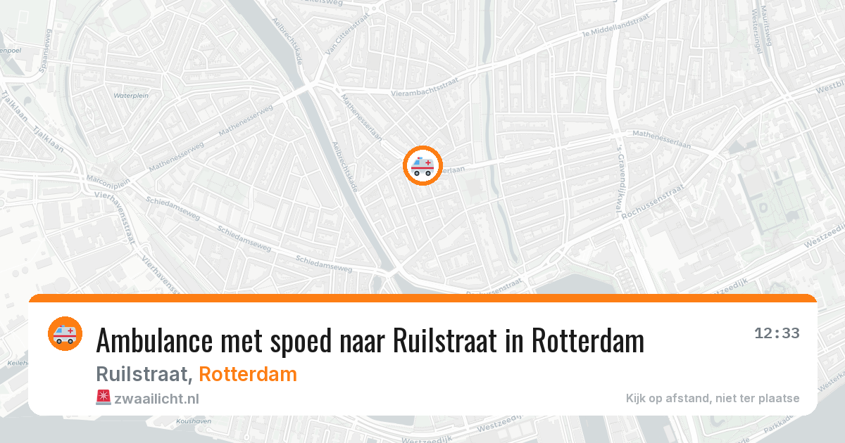 Ambulance met spoed naar Ruilstraat in Rotterdam — 1 aug 2026