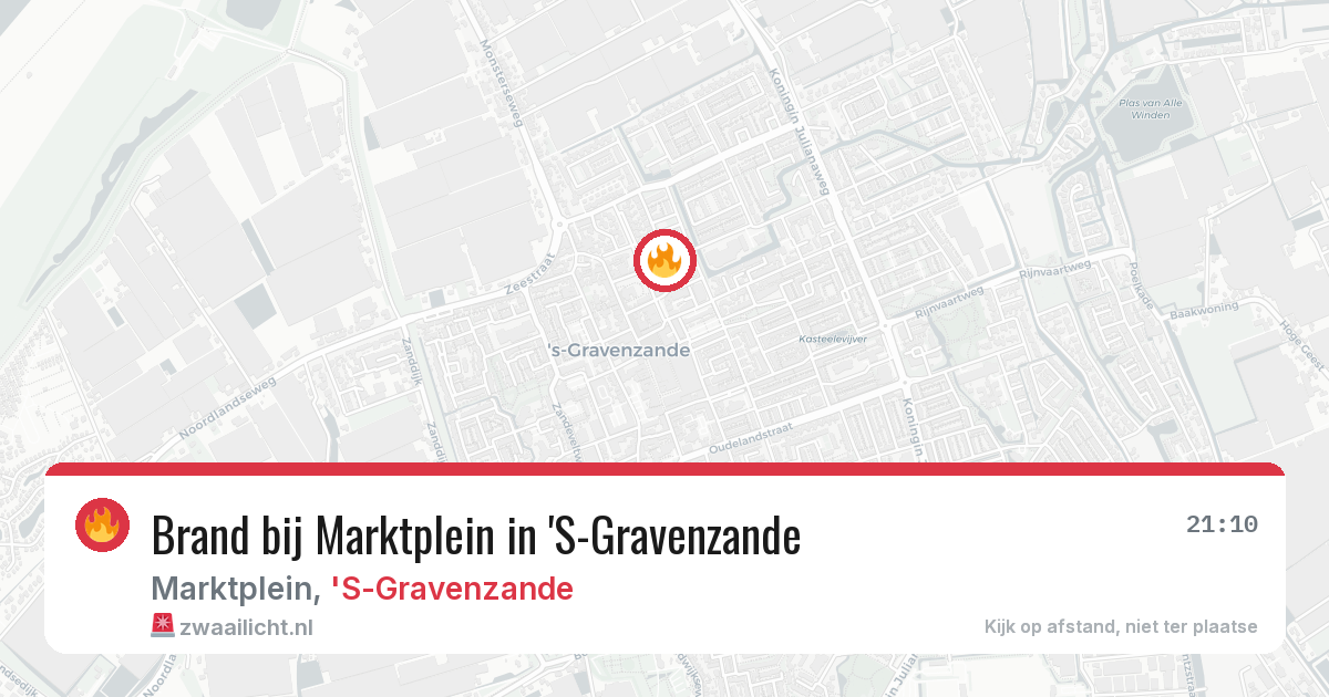 Brand bij Marktplein in 'S-Gravenzande — 13 aug 2026