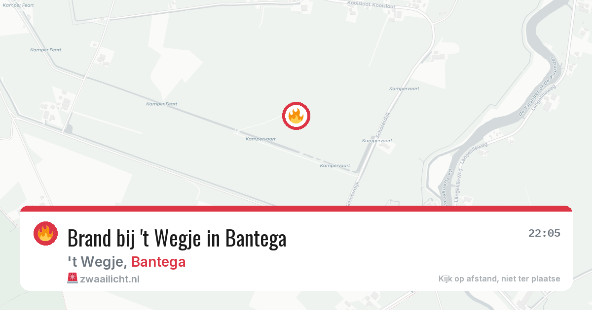 Brand bij 't Wegje in Bantega — 27 mei 2026