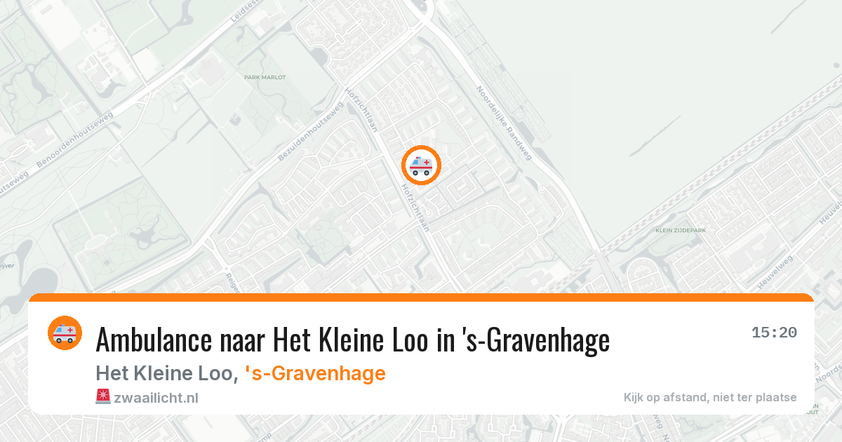 Ambulance naar Het Kleine Loo in 's-Gravenhage — 25 jun 2026