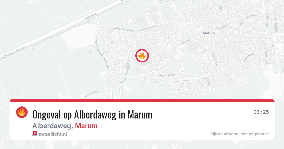 Ongeval op Alberdaweg in Marum — 13 jun 2026